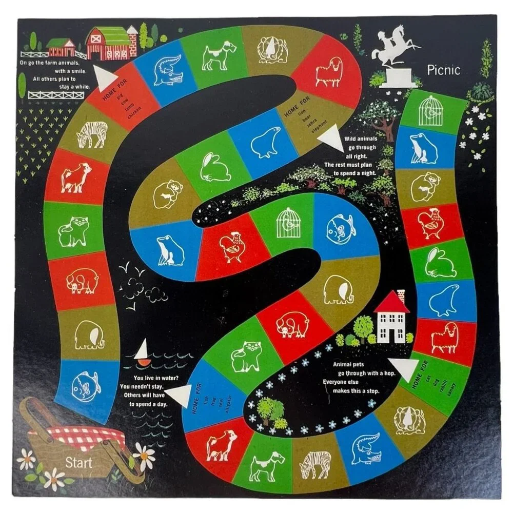 1969‎ Walt Disney Characters First Learning Games Animals 25 Game Teaching Guide